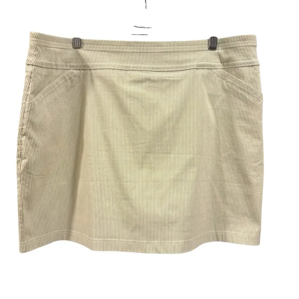 Mint Green and White Striped Skort Coastal Preppy Tennis Eclectic Plus Size XL